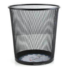 metal mesh black epoxy coated office wastebin